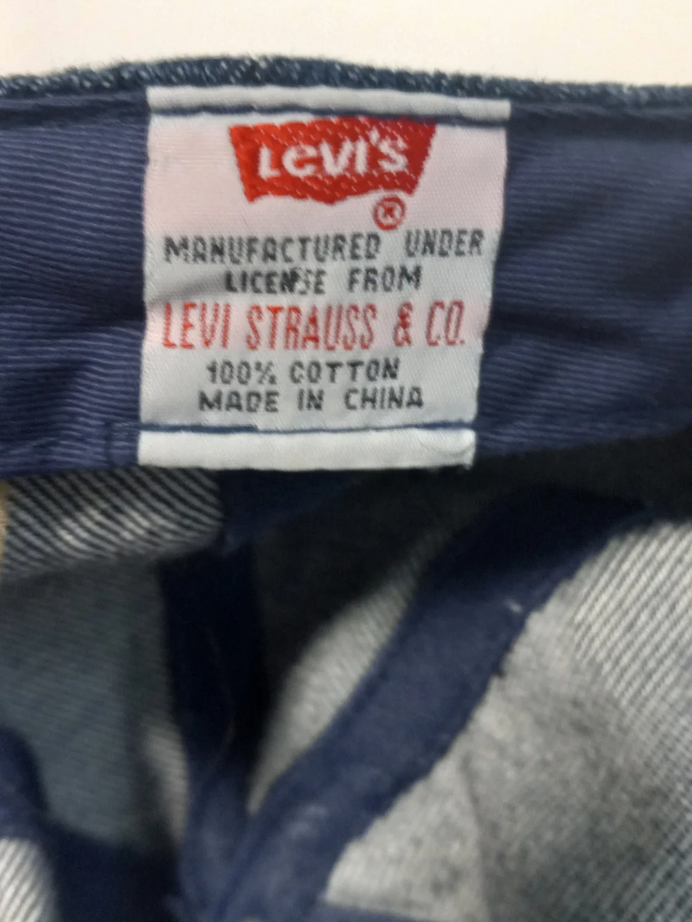 Levi's Men's Blue Denim Cap with Brown Suede Brim